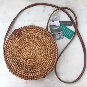 Rattan Crossbody Round Wicker Bali Bag